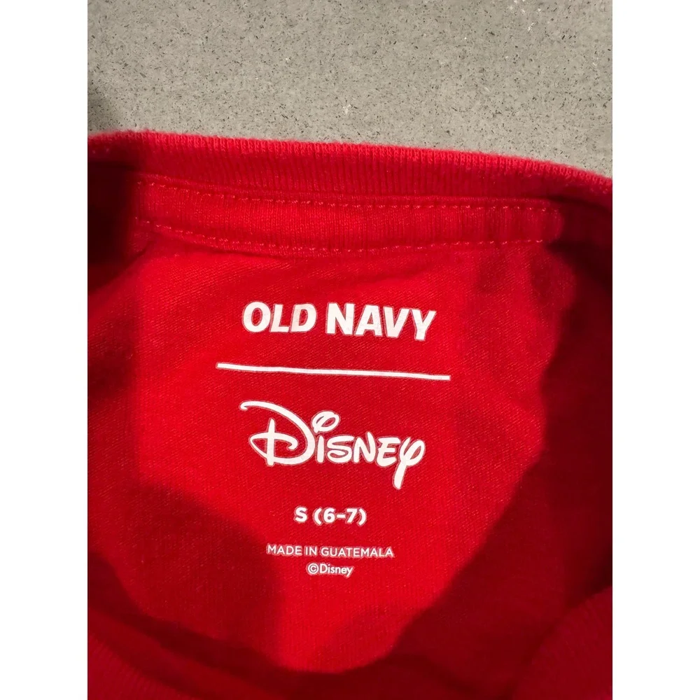 Old Navy Disney Mickey‎ Mouse Red T Shirt Kids Size S 6 7 Patriotic Sunglasses